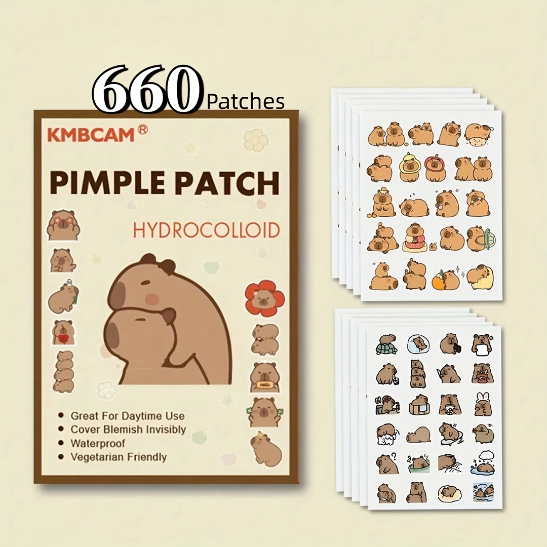Skincare You - Capybara-vormige puistpleisters, gezichtsbedekking - geurvrij, paraben-vrij,
